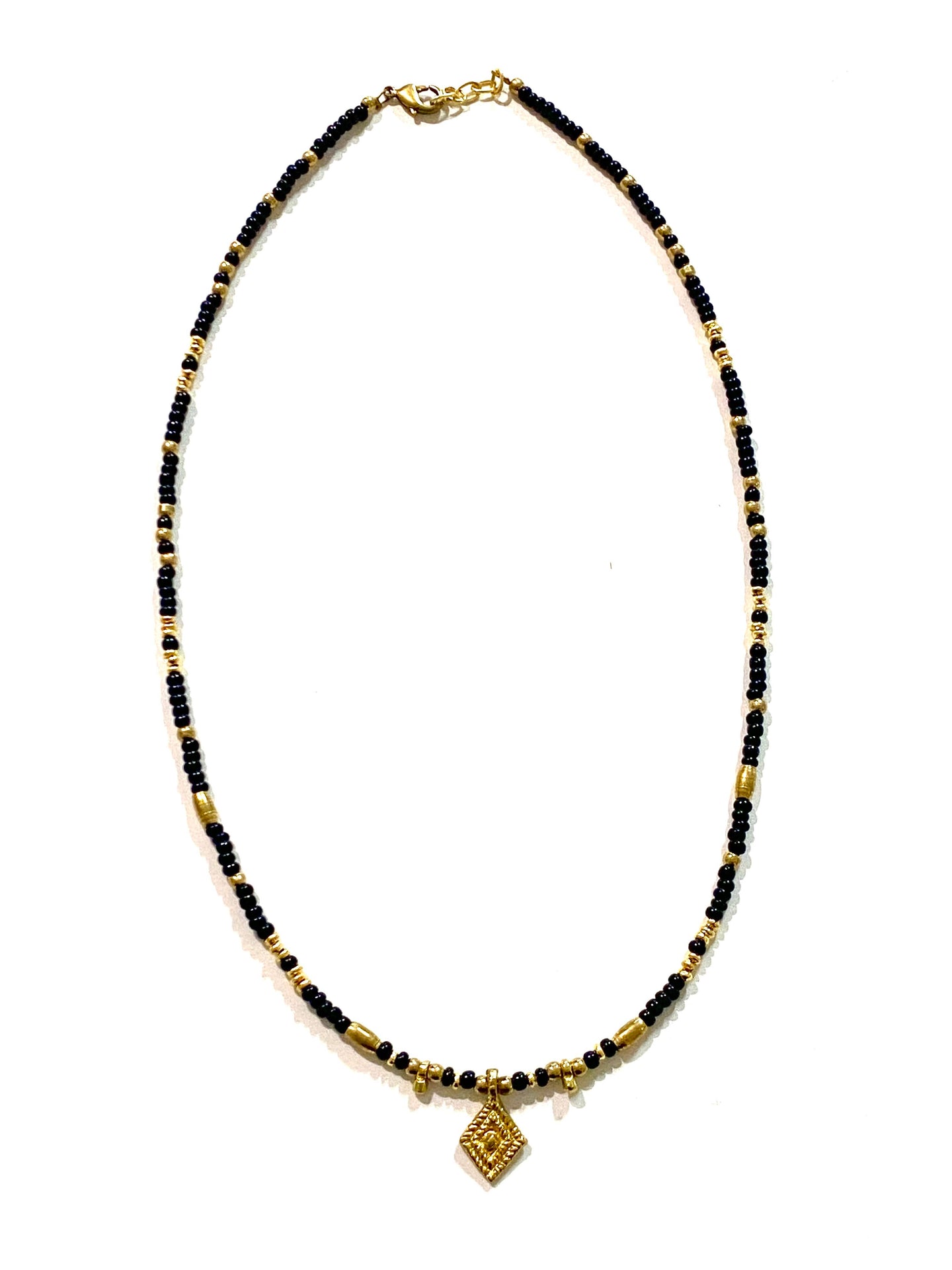 Boho Gal Jewelry - Single Beaded Necklace - Black