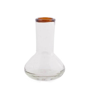 Small Amber Rim Bulb  Vase