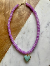 Caia Necklace: Lavender Jade with Amazonite