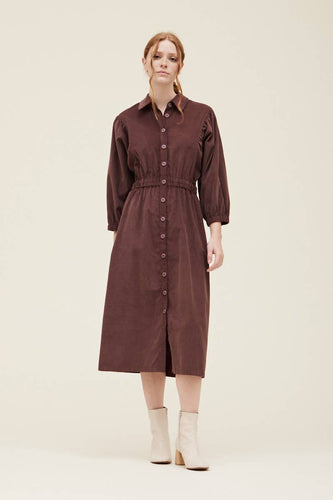CORDUROY COLLAR DRESS