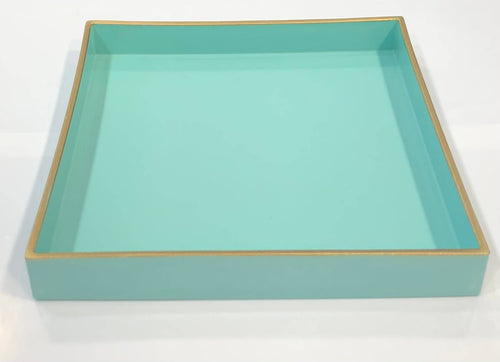 Blue Mimosa Square Tray