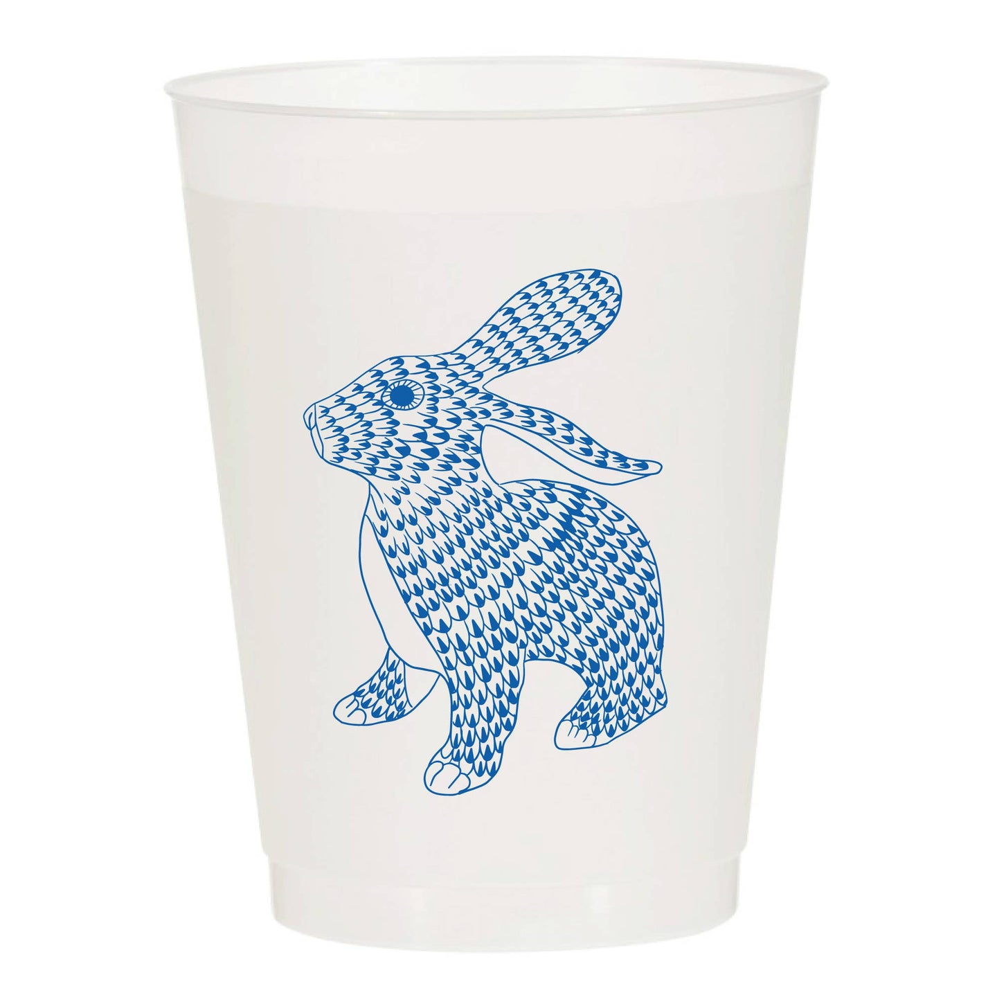 Sip Hip Hooray - Herend Bunny Reusable Cups - Set of 10 Cups (Blue)