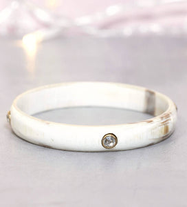 1 x 10mm Rhinestone Horn Bangle