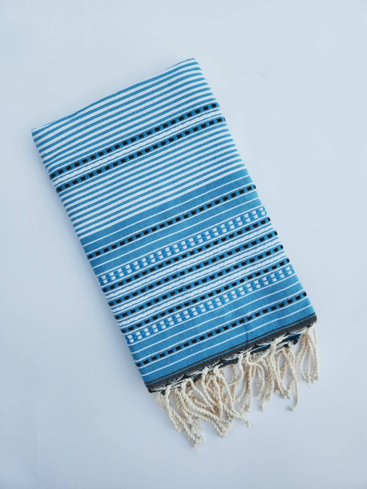 Beach towel /sarong- Blue Ocean & Black