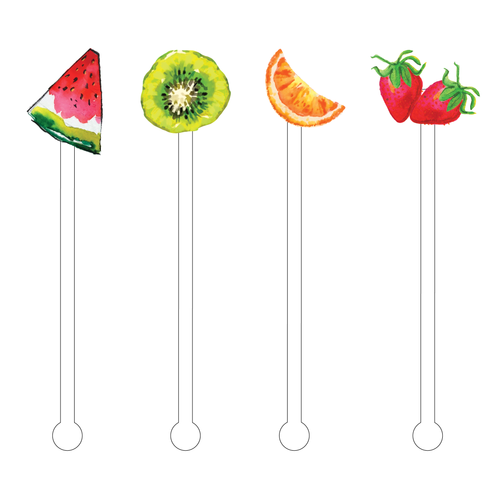FRUIT LOVERS ACRYLIC STIR STICKS COMBO