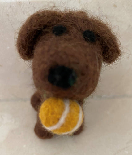 Felted Wool Chocolate Lab 