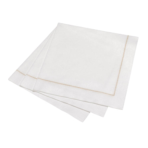 25ct Hemstitch Napkins | Size: Dinner Napkin (40x40cm) / Taupe