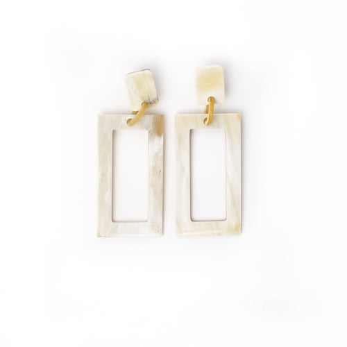 Horn Block Earring