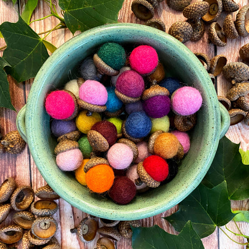 Felted Wool Acorns