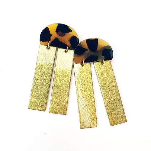 Horn Gold Metallic Sunrise Dangle