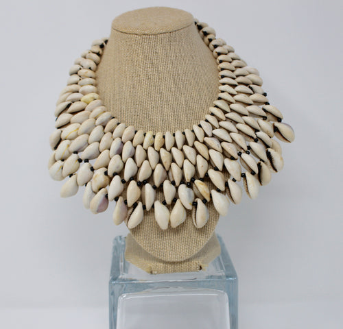 Cowrie 5 Bib Necklace