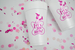 20oz. Styrofoam Cup 10 Pack Sleeve {Let's Go Girls Rodeo}