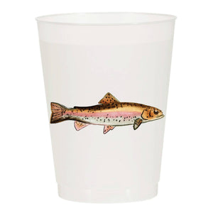 Trout Fishing Fish Frosted Cups- Summer