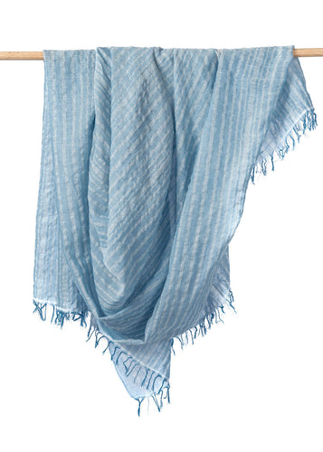 Bloom & Give - Blue Leher Scarf