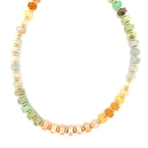 Candy Rainbow Gemstone Beaded Necklace
