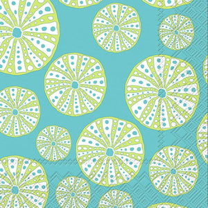 Paper Cocktail Napkins Pack of 20 Turquoise Urchin