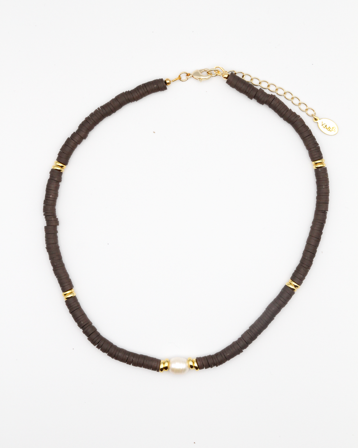 Stania Heishi Bead and Pearl Necklace