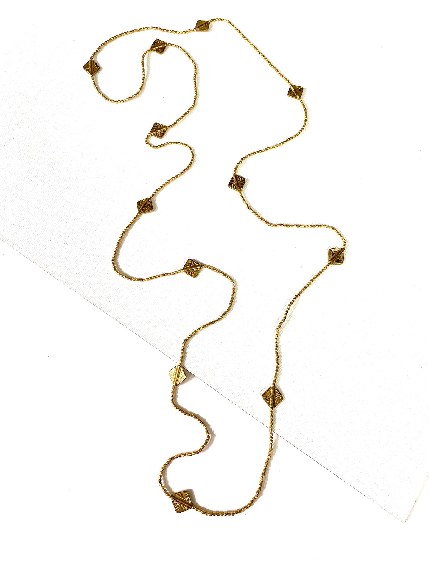 Boho Gal Jewelry - Akila Brass beaded Necklace