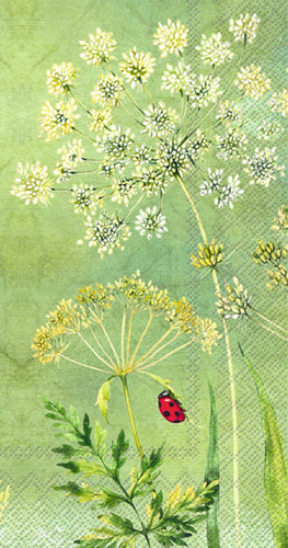 Boston International - Paper Guest Towel Napkins Pack of 16 Ladybirds