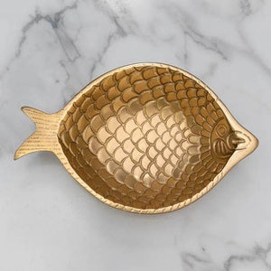 Etched Gold Fish Bowl