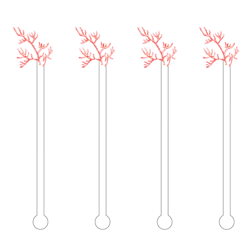 CORAL REEF ACRYLIC STIR STICKS