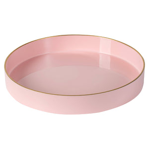 Pink Round Decorative Tray