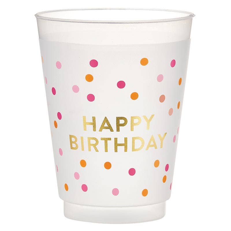 Gold Foil Frost Cup - Happy Birthday