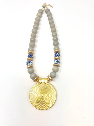 Gray | Chinoiserie Pendant