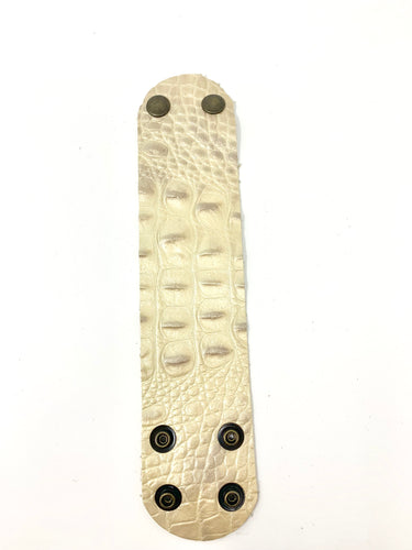 Cream Croc Cuff