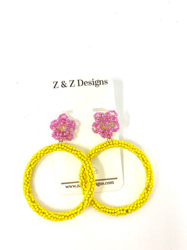 Flower Beaded Earring